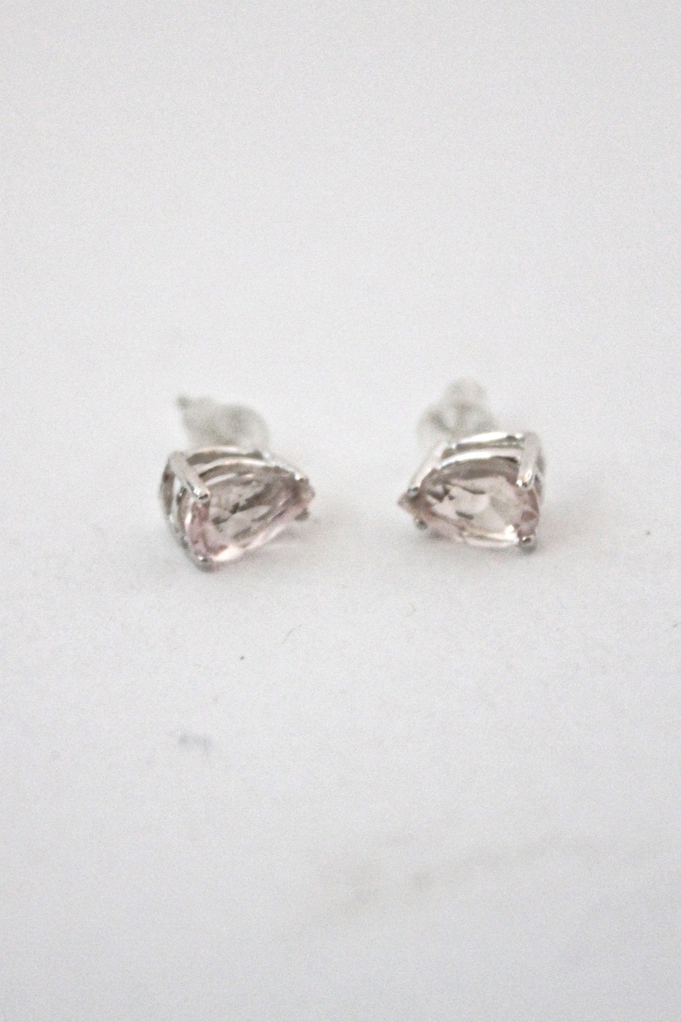 morganite stud earrings