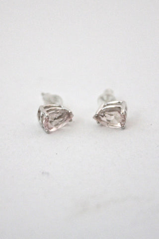 morganite stud earrings
