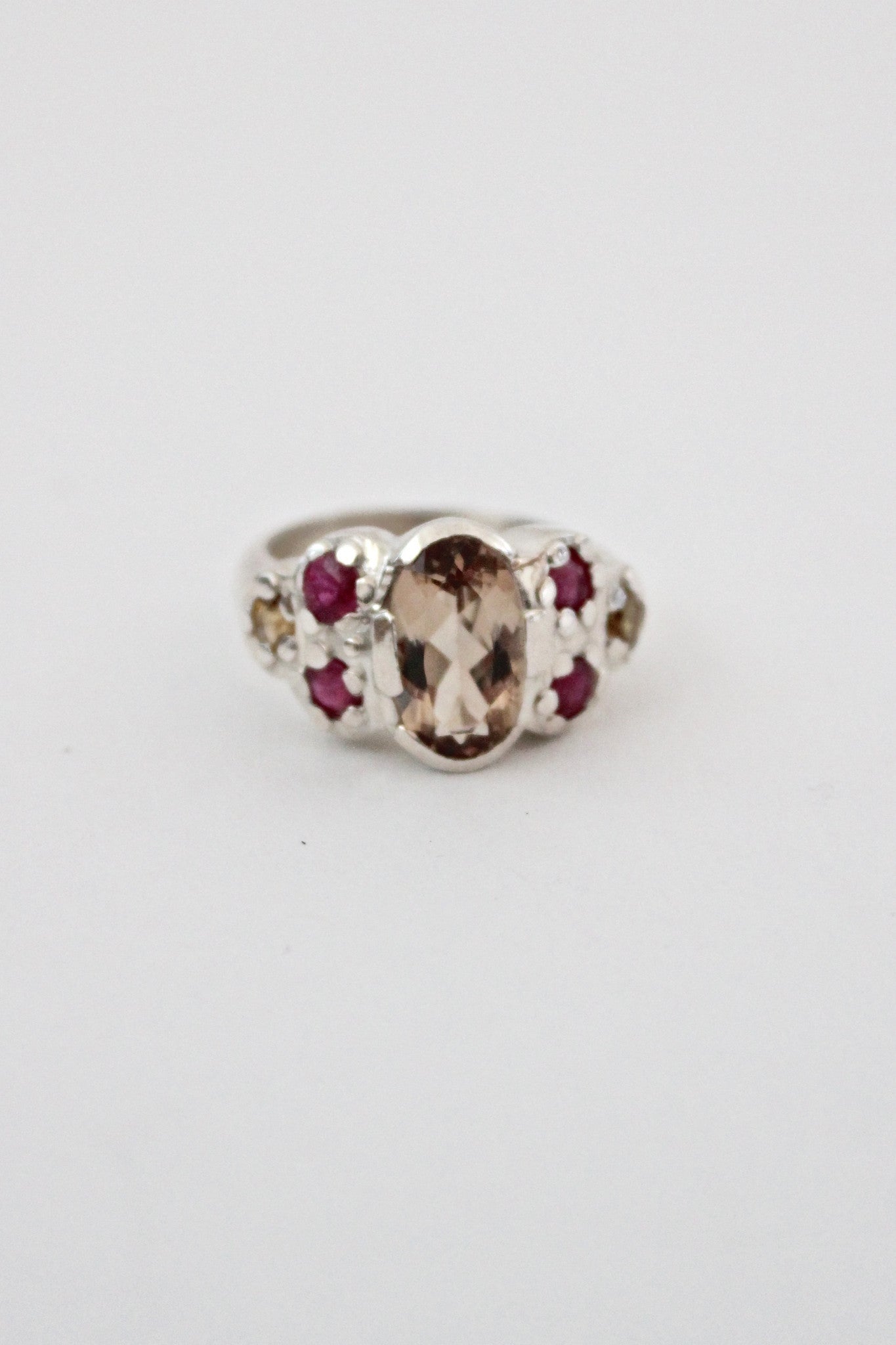 gold topaz and ruby ring