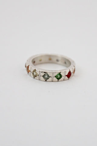 multicolor sapphire ring