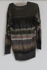 v-neck tie-dye sweater