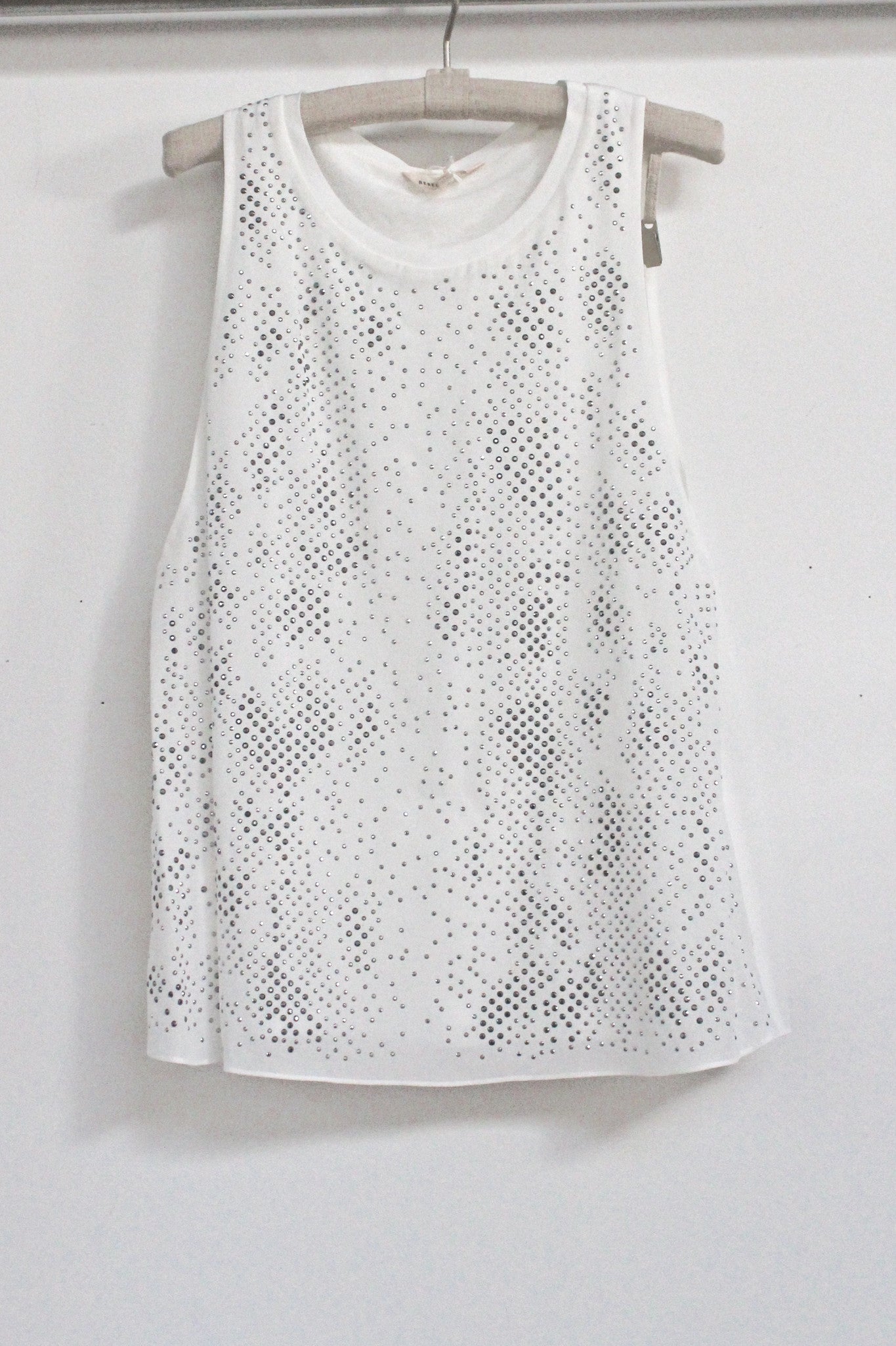 studded silk tank