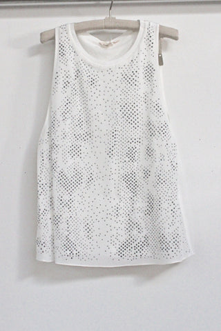 studded silk tank