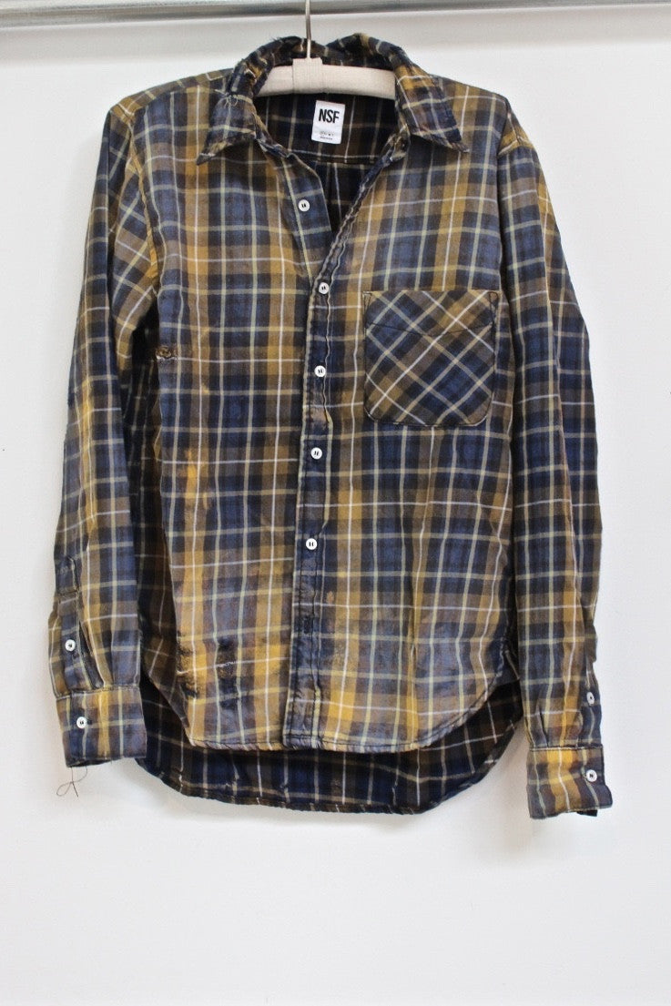 axel plaid button down