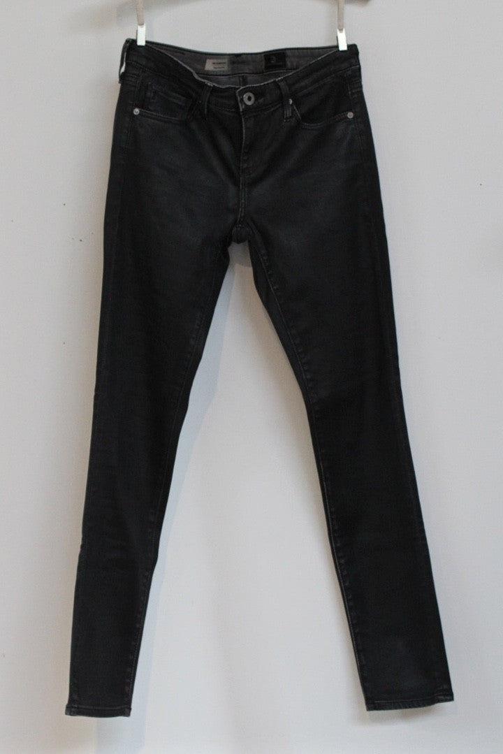 legging ankle vintage leatherette - black