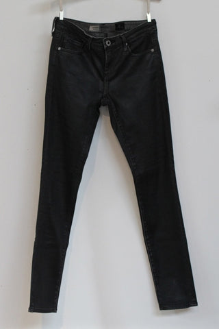 legging ankle vintage leatherette - black