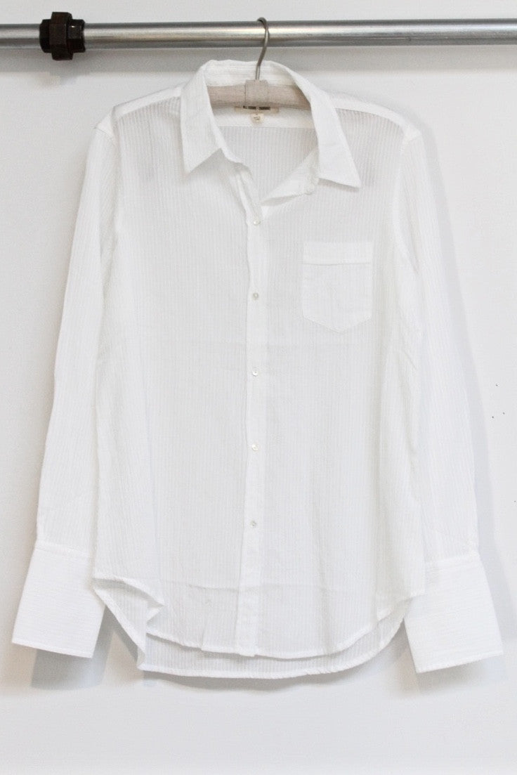 stripe gauze blouse