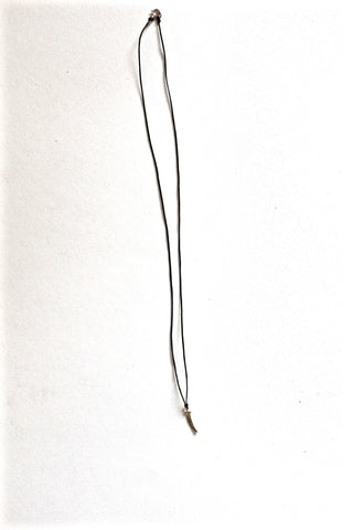 silk thread necklace - black