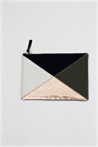 patchwork flat clutch