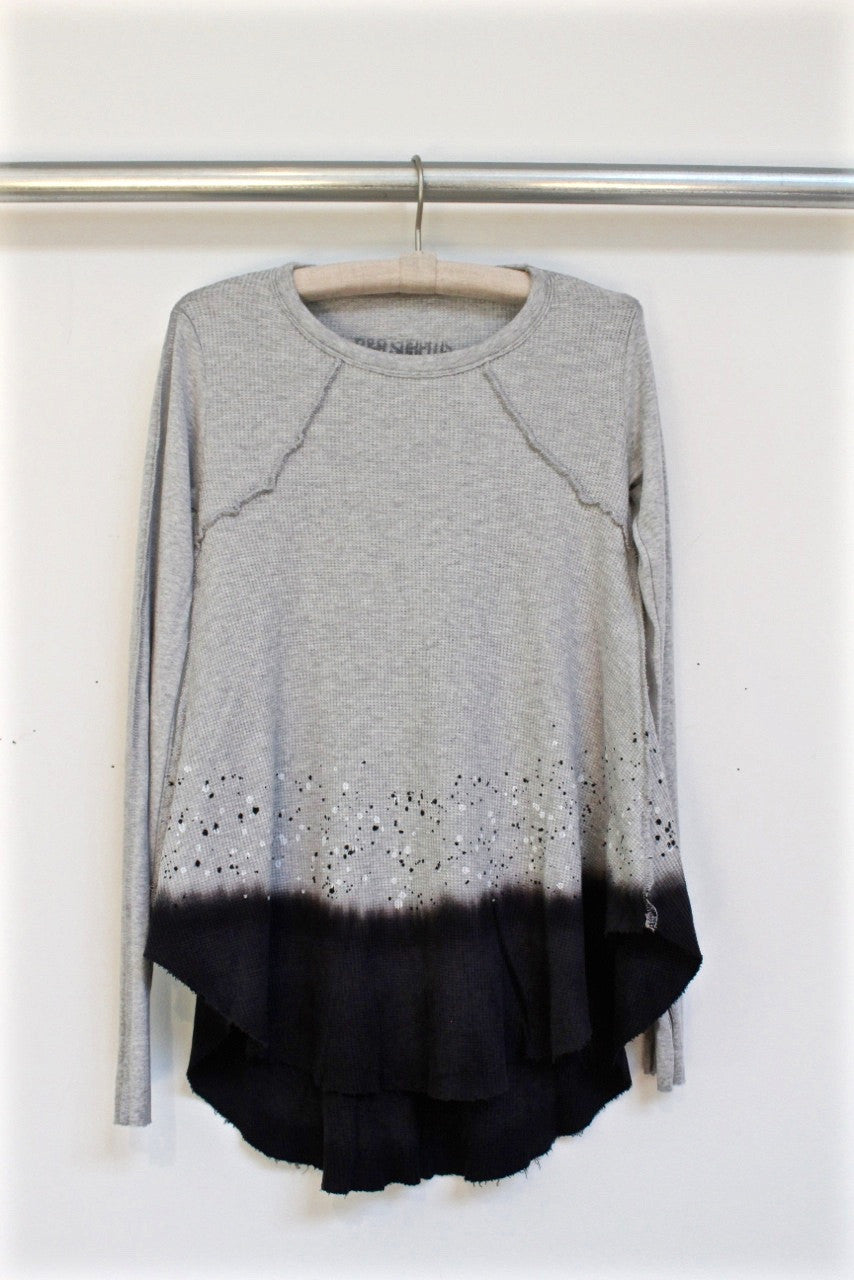 dip-dye thermal boxy sweatshirt