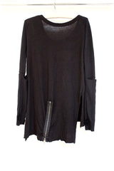 drop tail zip back tee