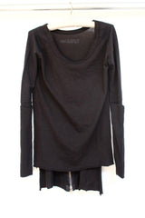 drop tail zip back tee
