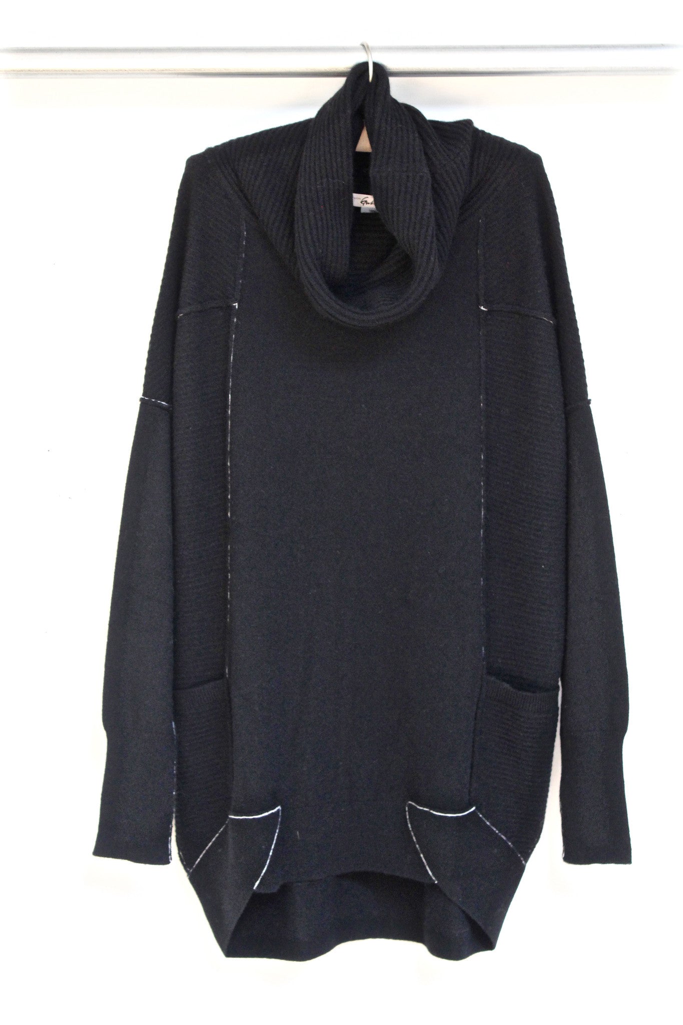 high-low turtleneck