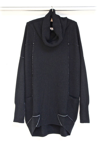 high-low turtleneck
