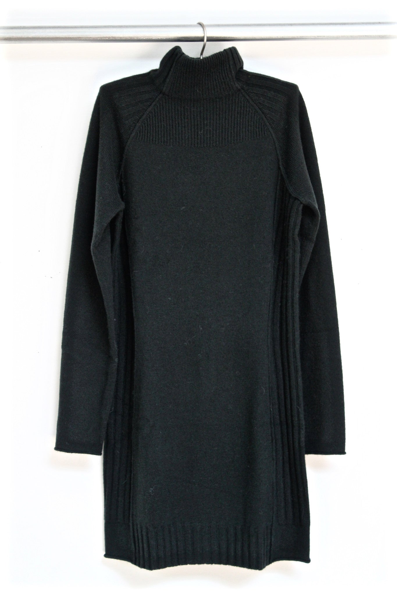 funnel neck dress - forest green