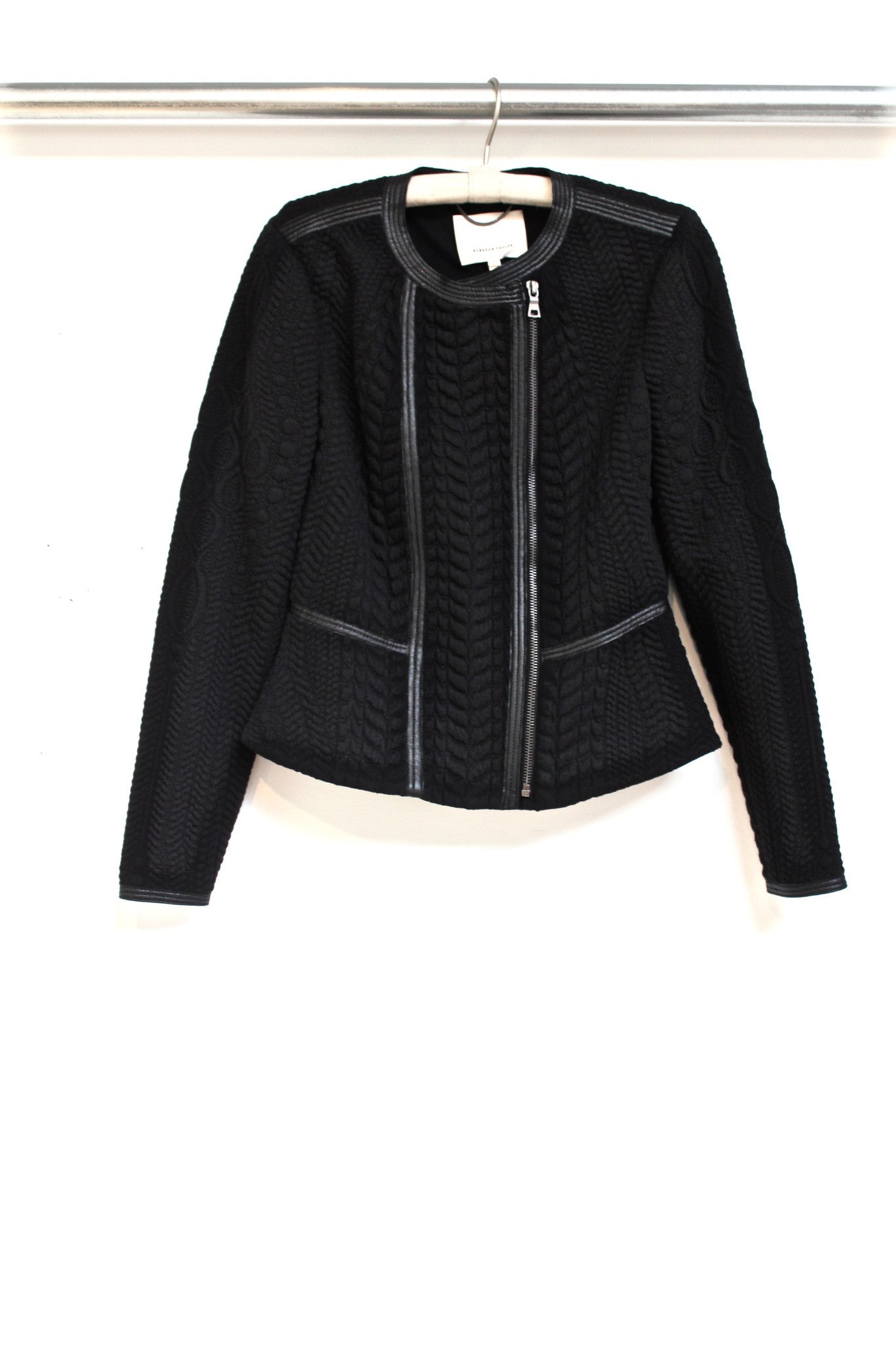 cable knit jacquard jacket
