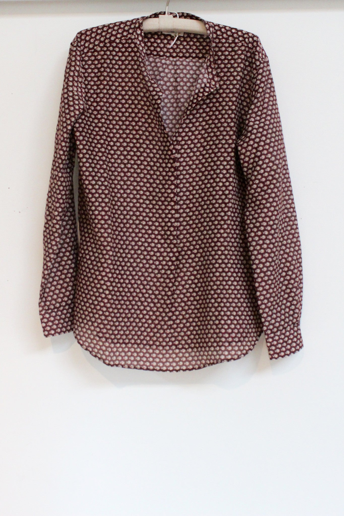 mini flowers shirt - wine