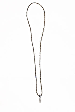 pyrite and crystal necklace
