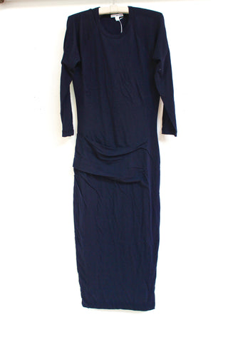 raglan tuck dress - navy