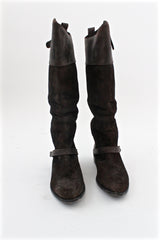 charlye leather-suede riding boots