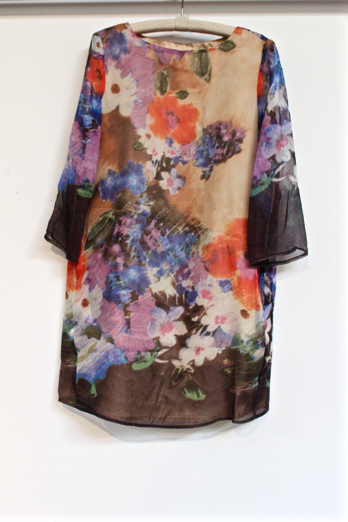 floral silk dress