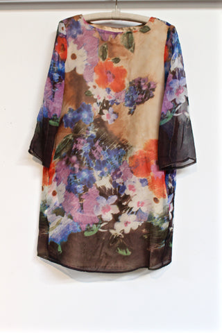 floral silk dress
