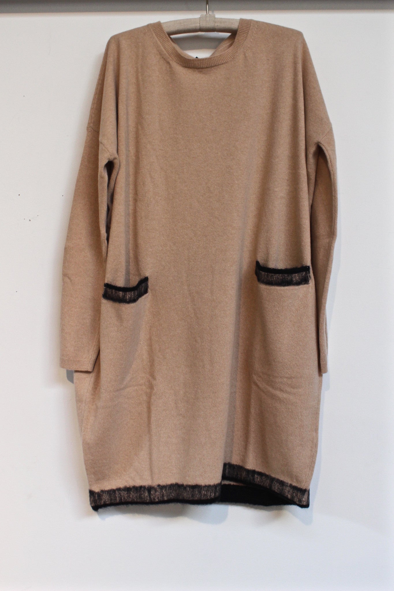 tan knit dress
