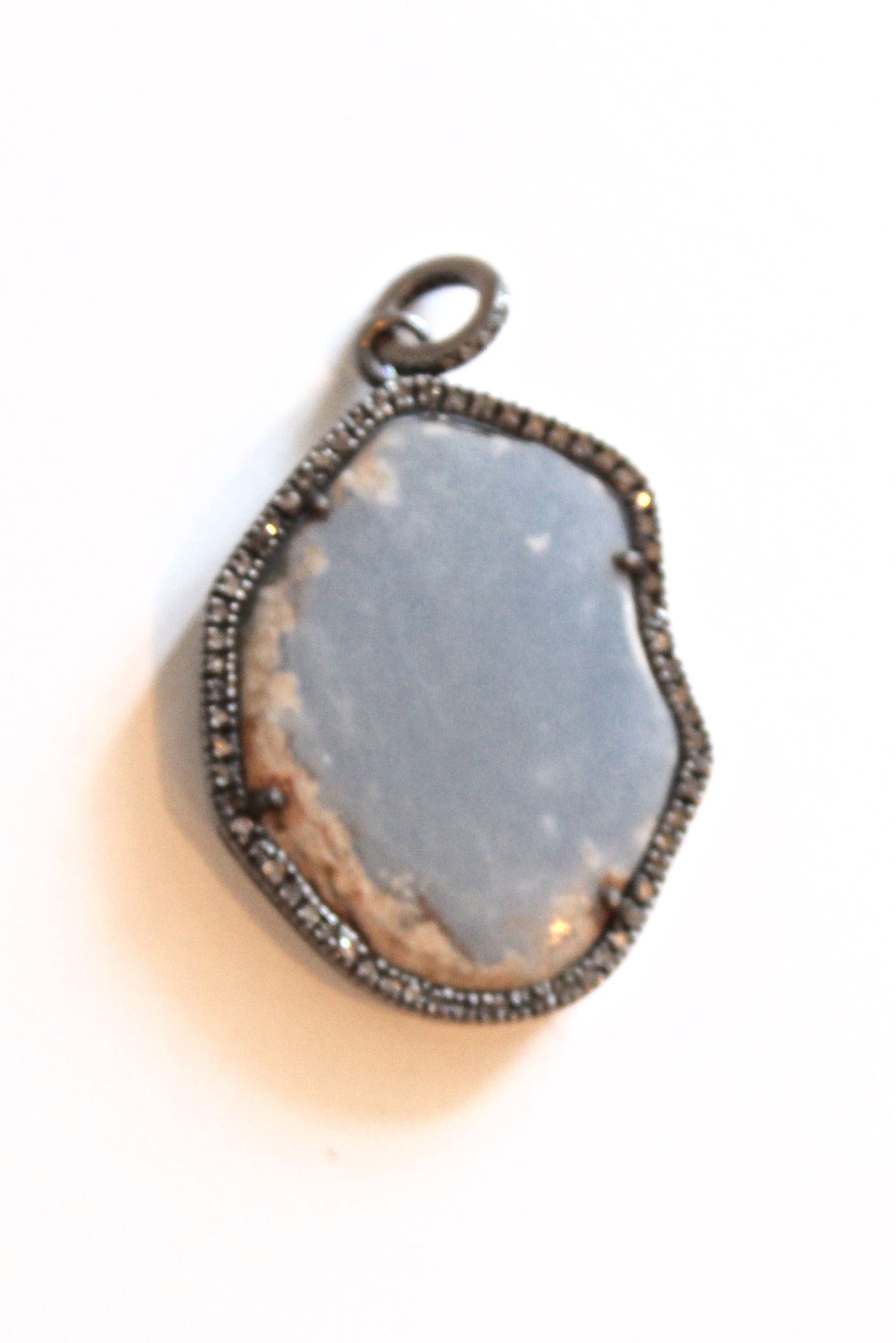 blue chalcedony pendant