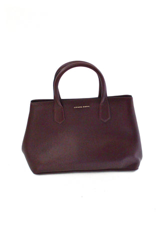 burgundy handbag