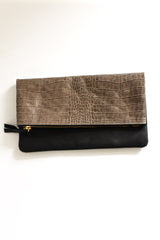 supreme foldover clutch - embossed