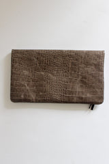supreme foldover clutch - embossed