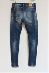repaired destroyed vintage jeans