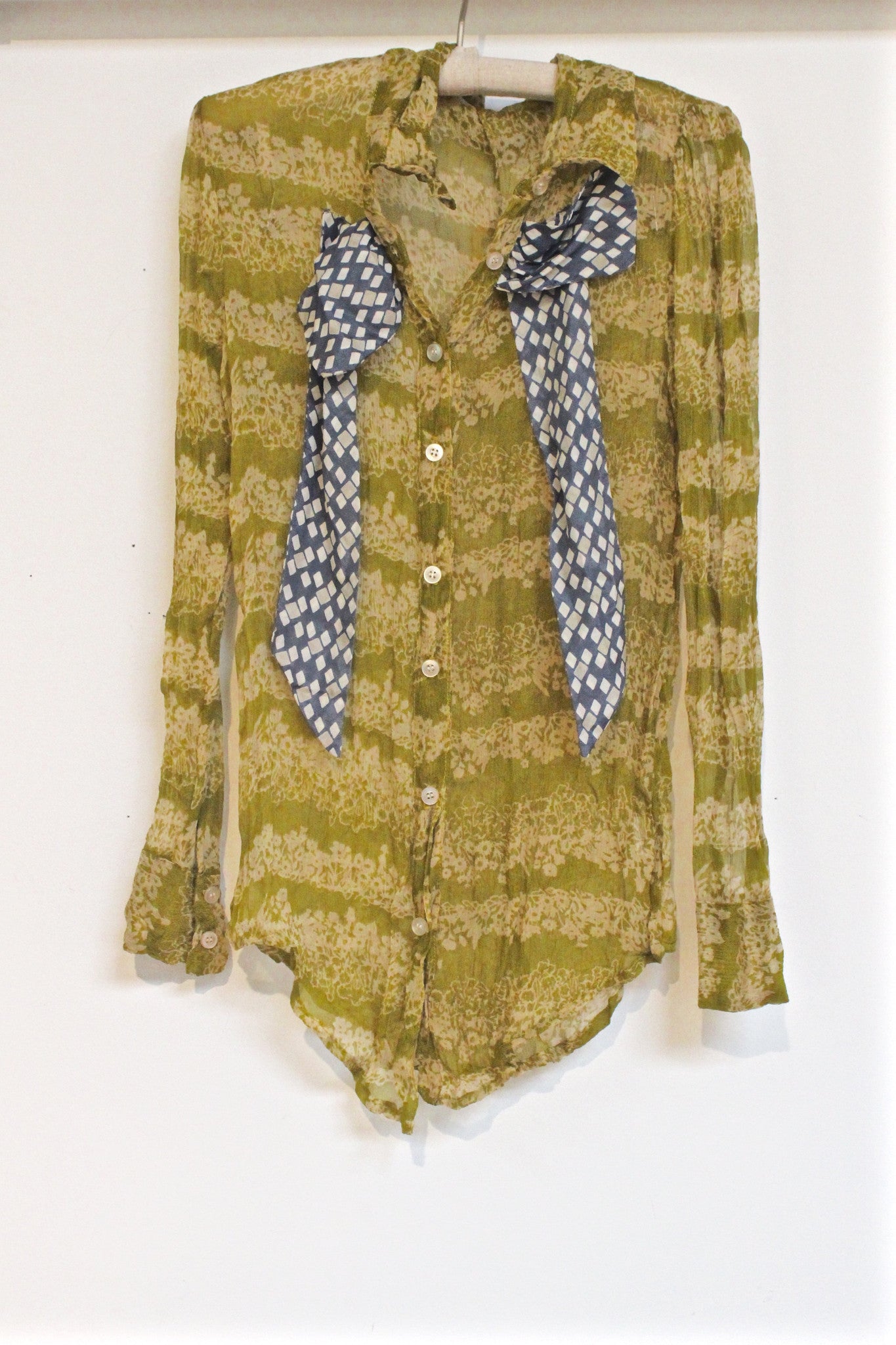 chiffon blouse with bow