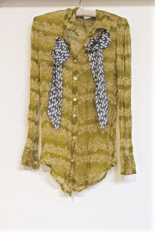 chiffon blouse with bow