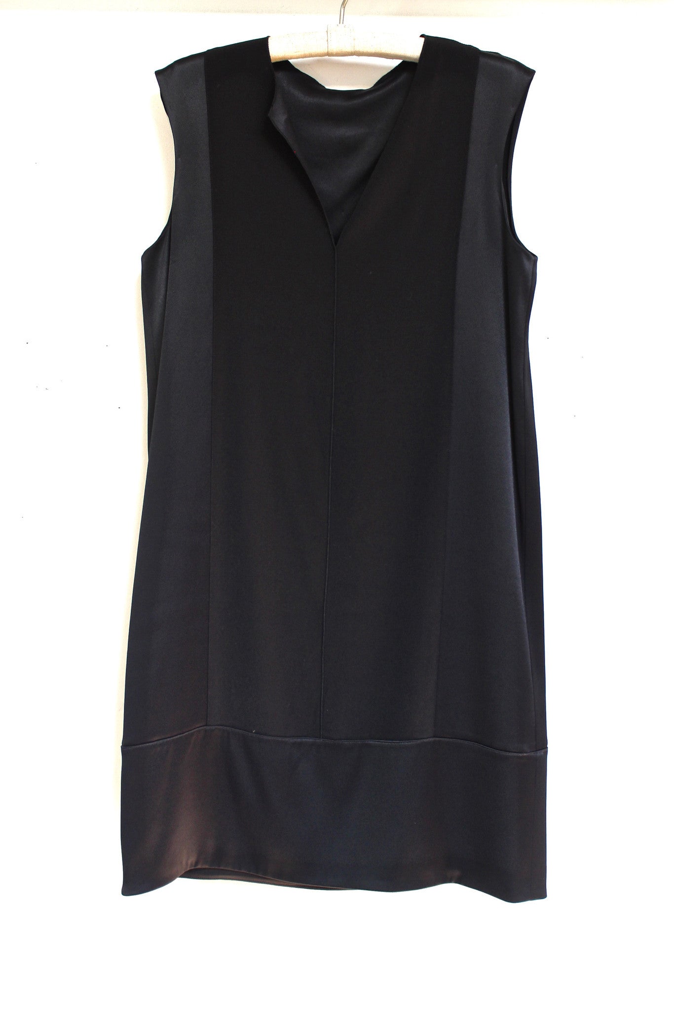 split-neck shift dress