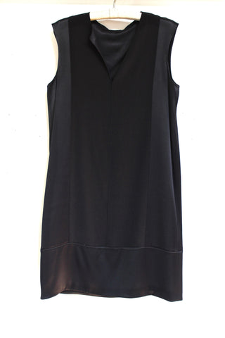 split-neck shift dress