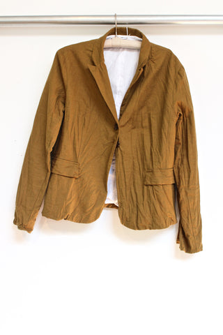 cotton wool blazer - gold