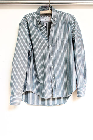 eileen - green and white stripe