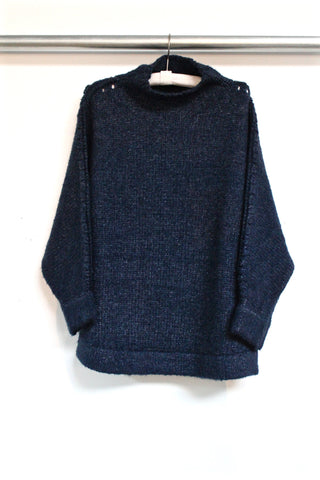pullover mockneck - navy