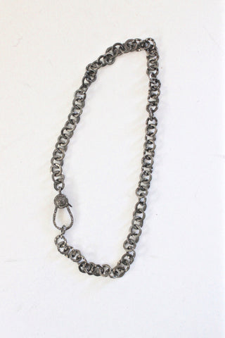 oxidized sterling necklace