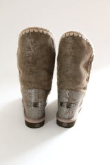 interior wedge sheepskin boot - mid height