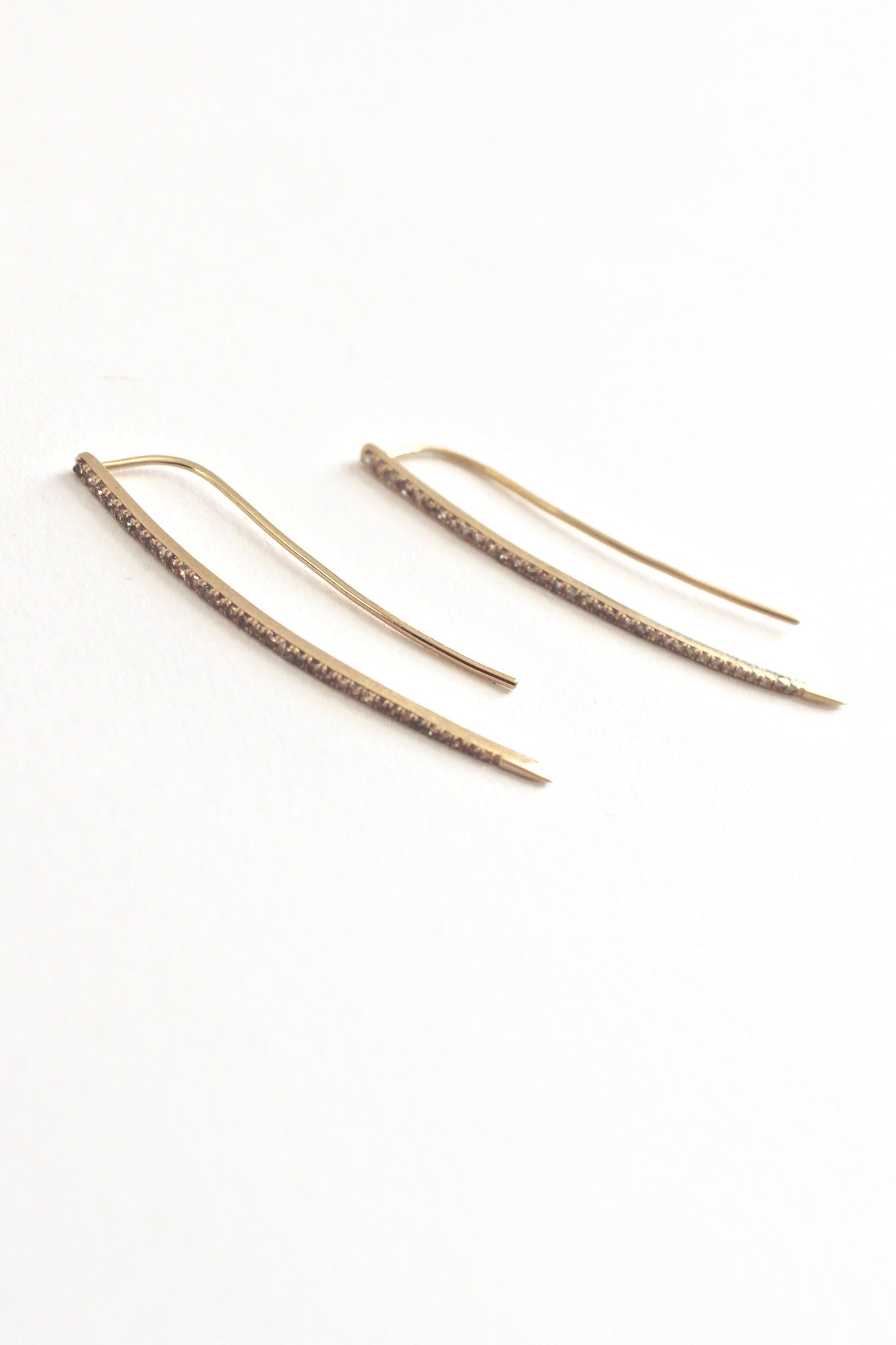 gold bar earrings