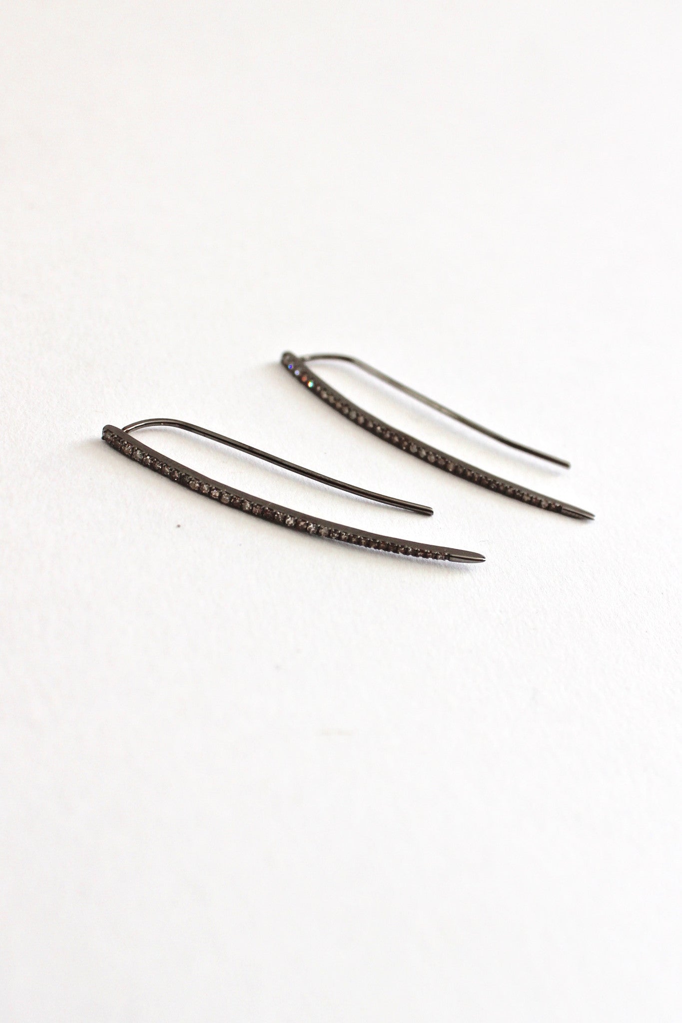 silver bar earrings