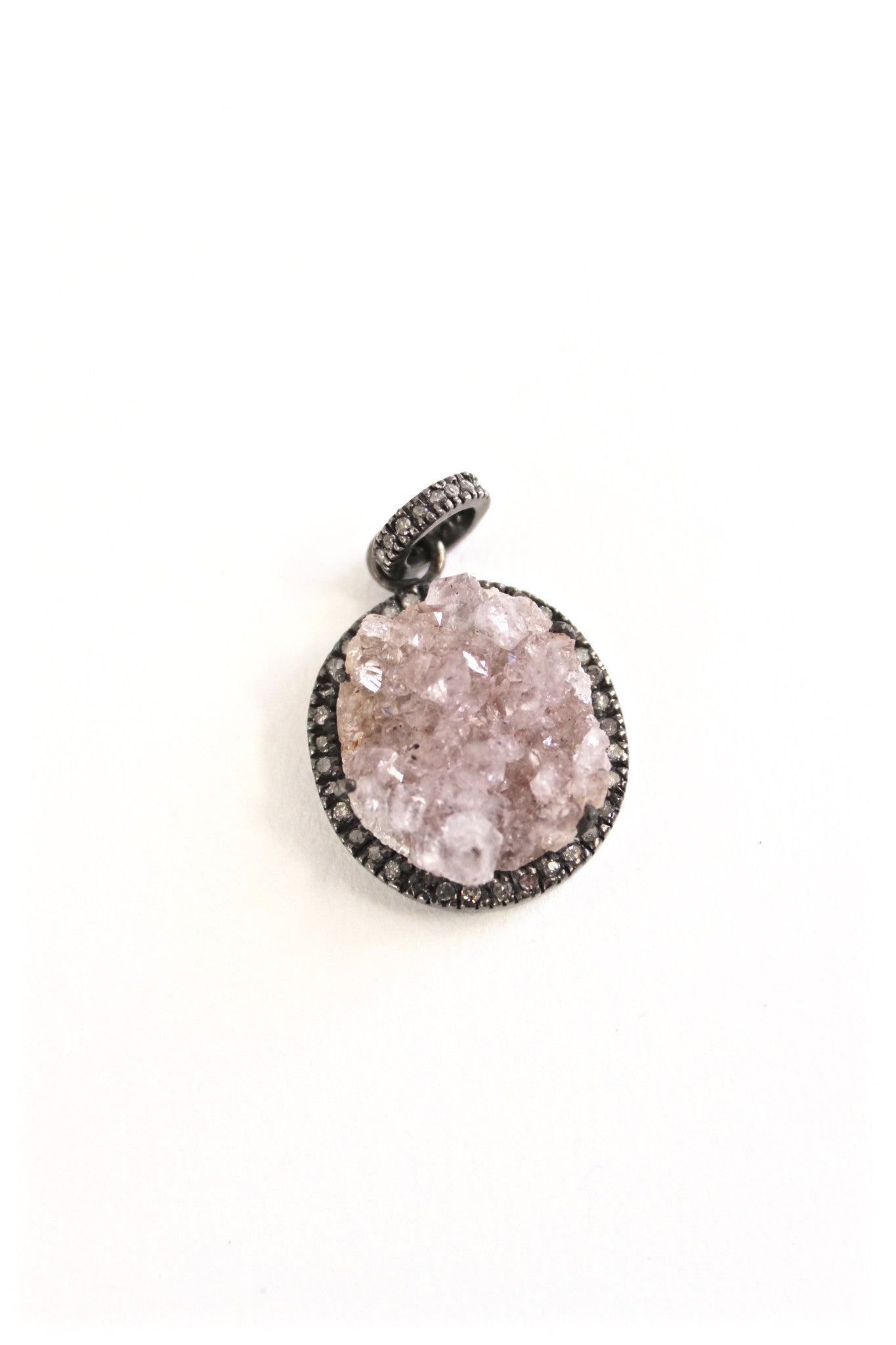 small druzy pendant - lavender