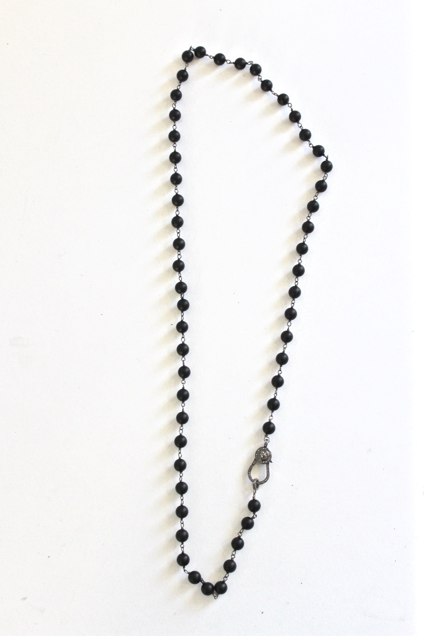 agate necklace with diamond clasp