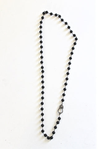 agate necklace with diamond clasp