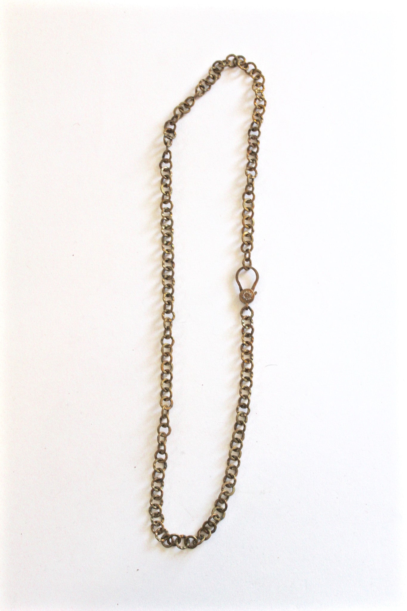brass link chain - long