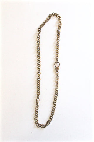 brass link chain - long