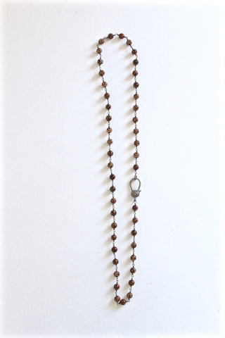 tiger's eye necklace with diamond clasp