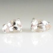 morganite stud earrings